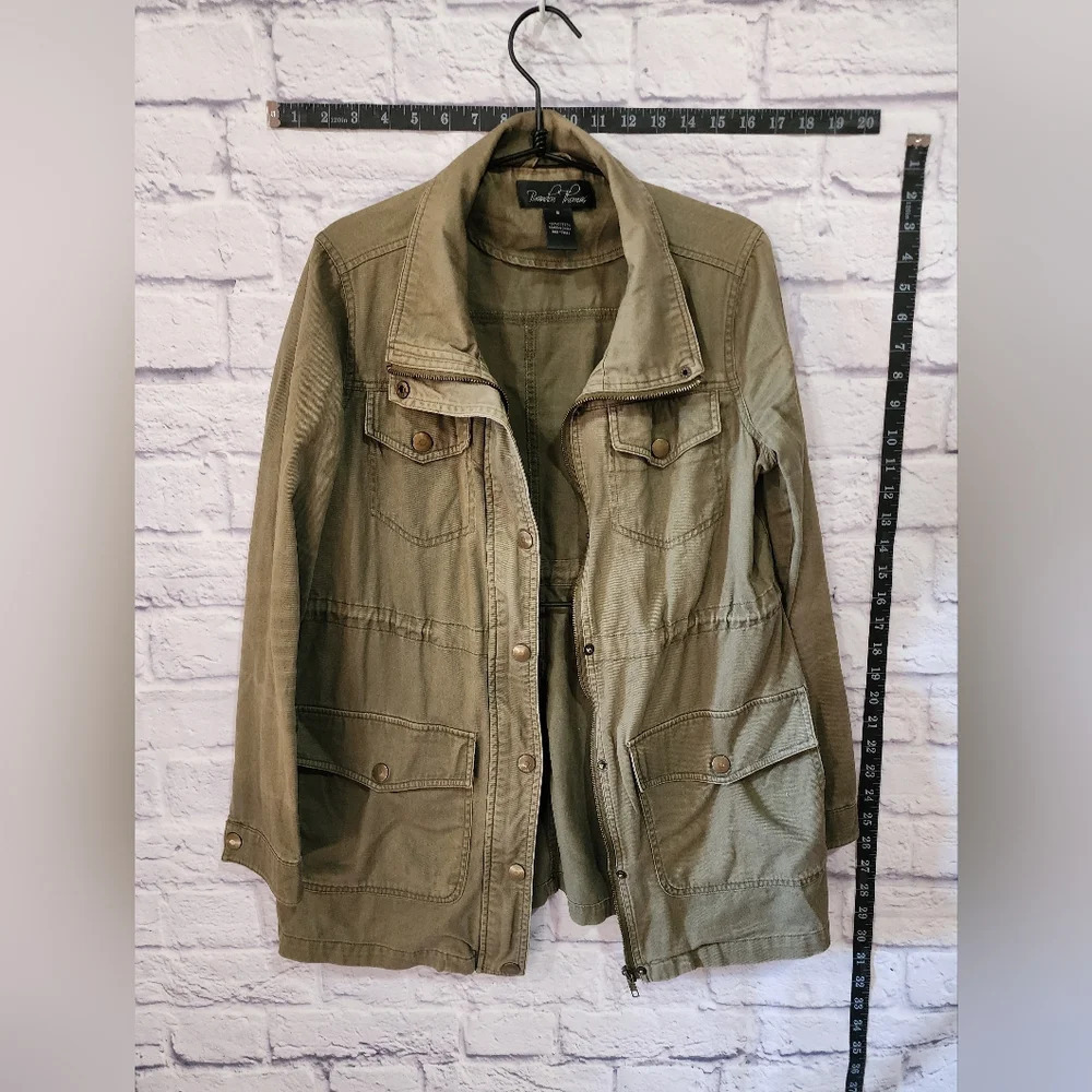 Brandon Thomas olive green lightweight utility jacket Size Small